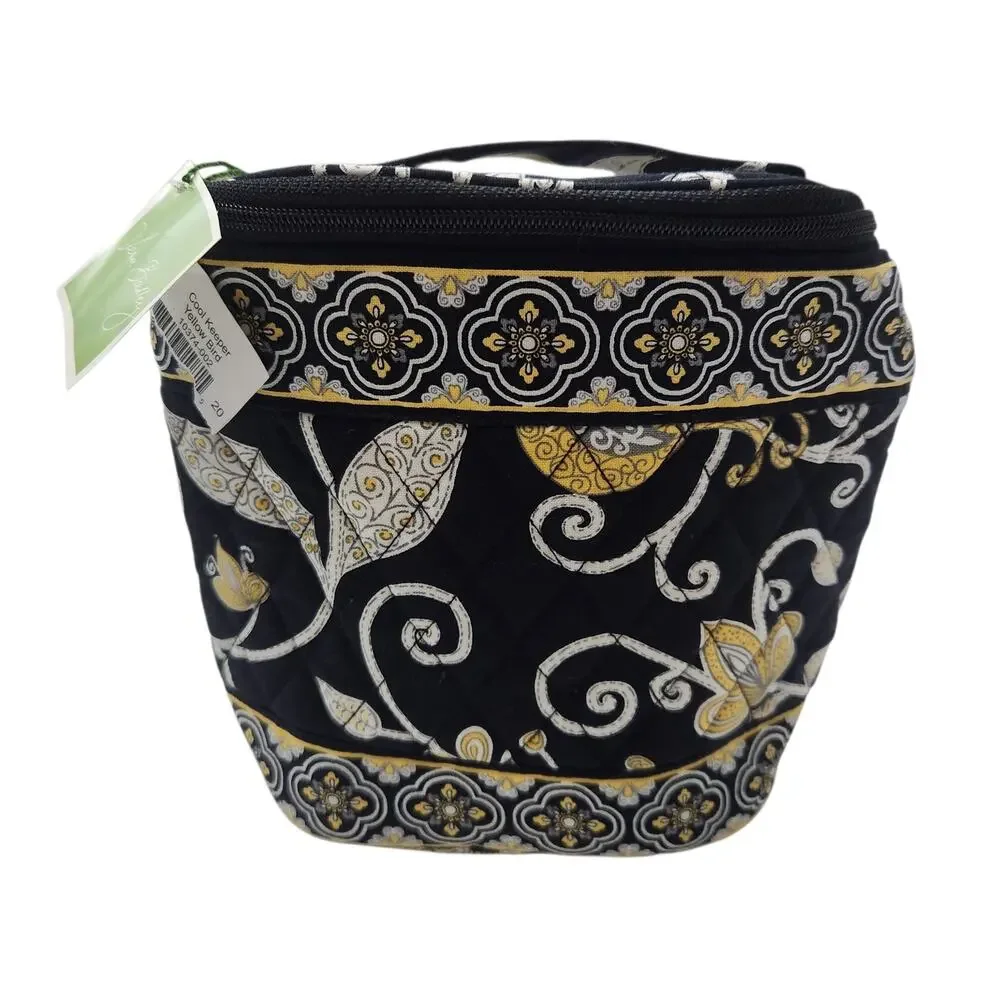 New Vera Bradley Cool Keeper Yellow Bird Lunch Bag